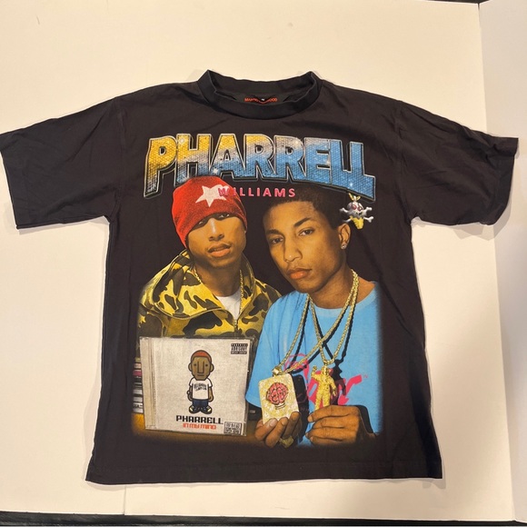 Rare MARINO MORWOOD Pharrell Williams Clipse Skateboard Rap Album T-Shirt Size M - Picture 2 of 4